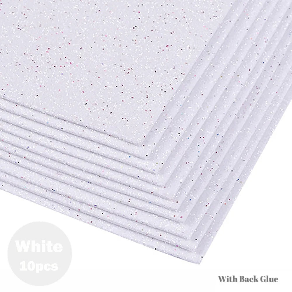 Self-Adhesive Glitter EVA Foam Paper A4 – 10-Pack Craft Sheets