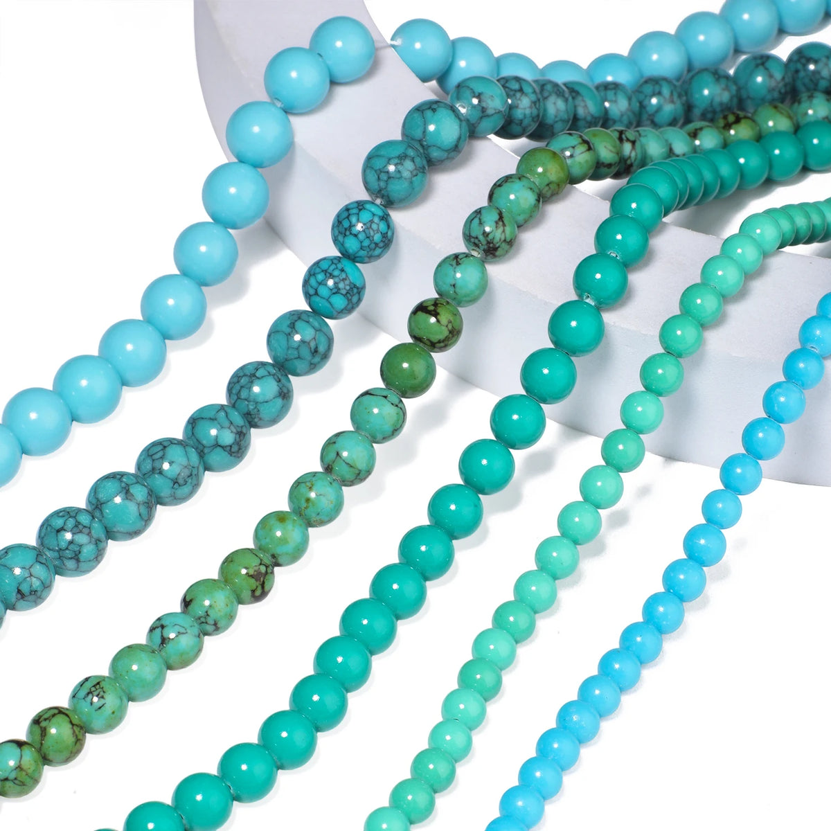 Turquoise Blue Howlite Round Beads 3–10mm | DIY Jewelry Making