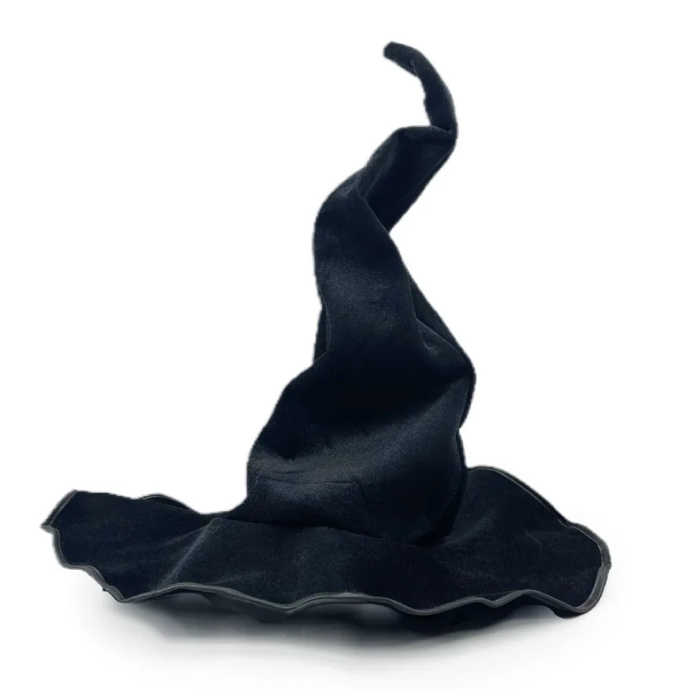 Vintage Twisted Wizard Hat – Flannelette Halloween Devil Cap