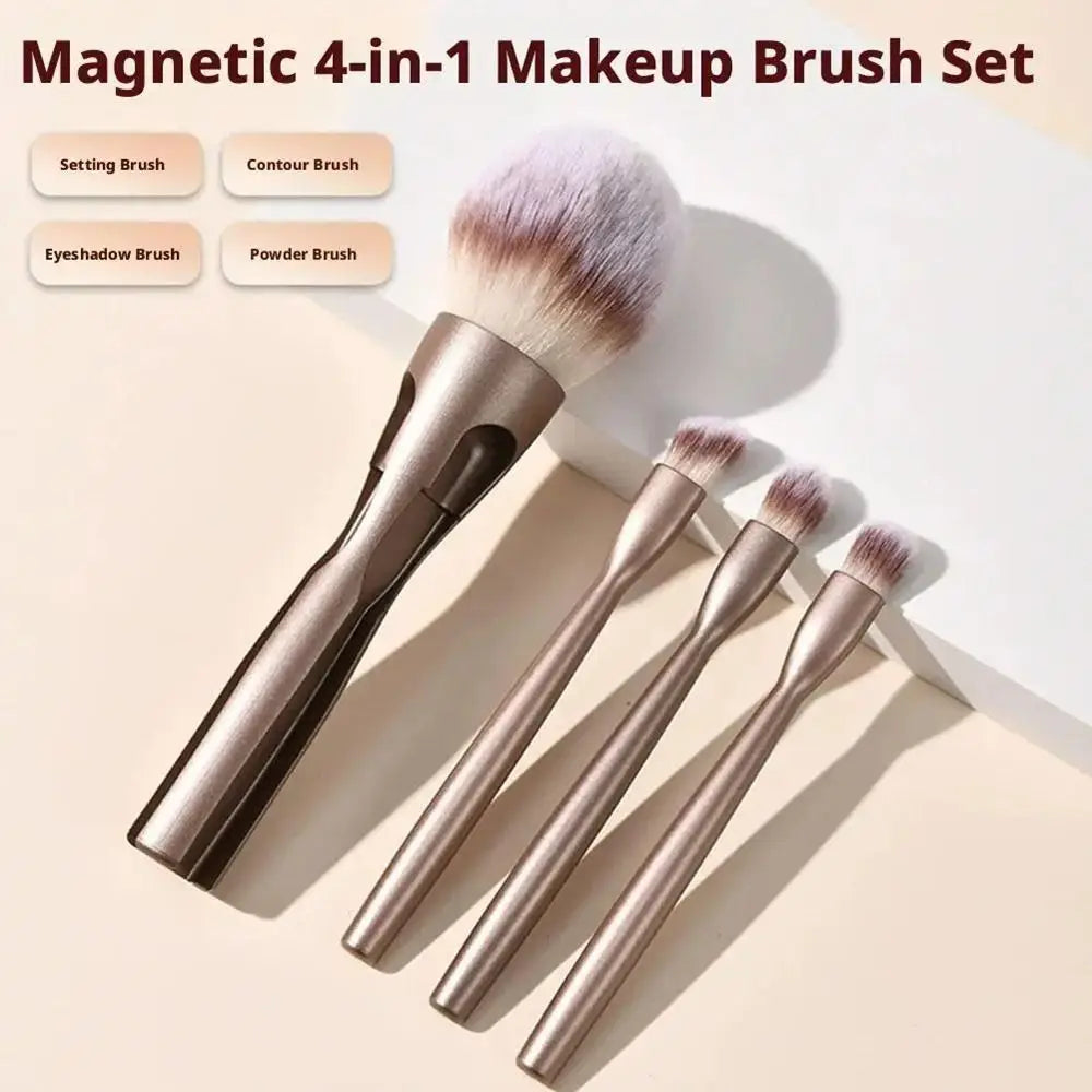 Magnetic 4-in-1 Transformable Makeup Brush – Face & Eye