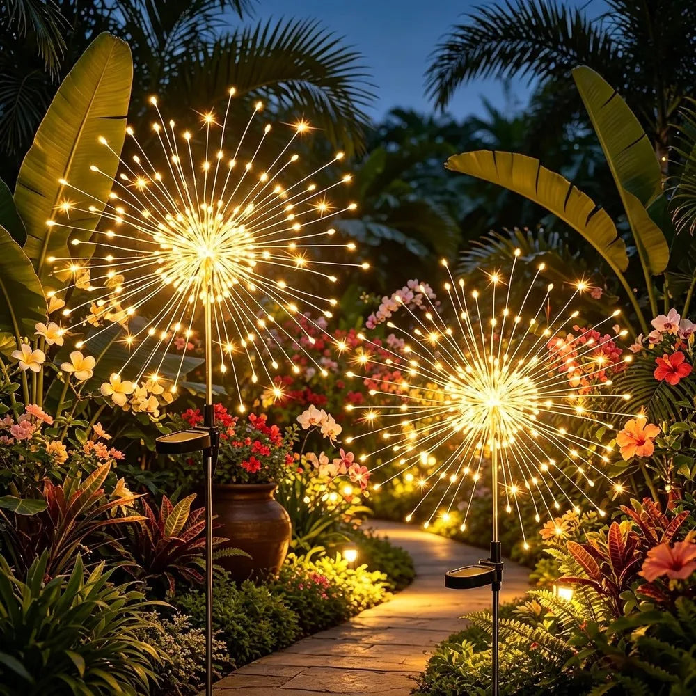 Solar Firework Fairy String Lights – 200 LED Outdoor Garden
