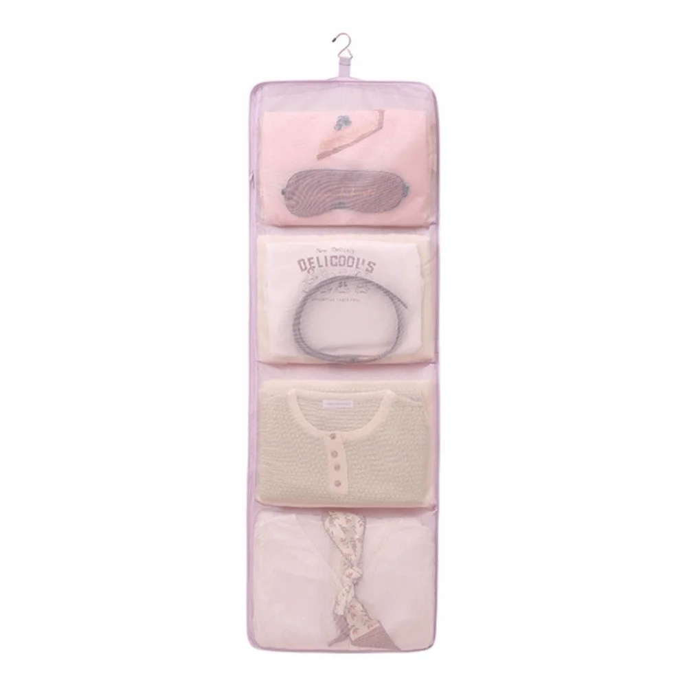 Hanging Clothes Organizer – Foldable Twill Fabric Multi-Pocket