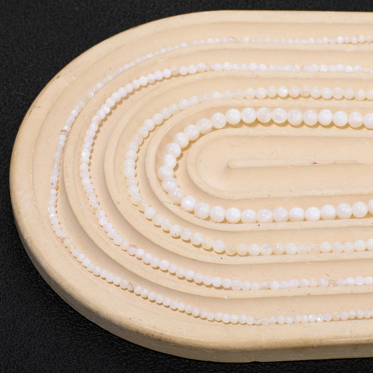 Natural White Shell Pearl Beads 2/3/4mm – Round Spacer Beads