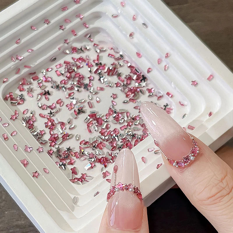 1440Pcs Resin Rhinestone Nail Charms – Flat Back Gem Set