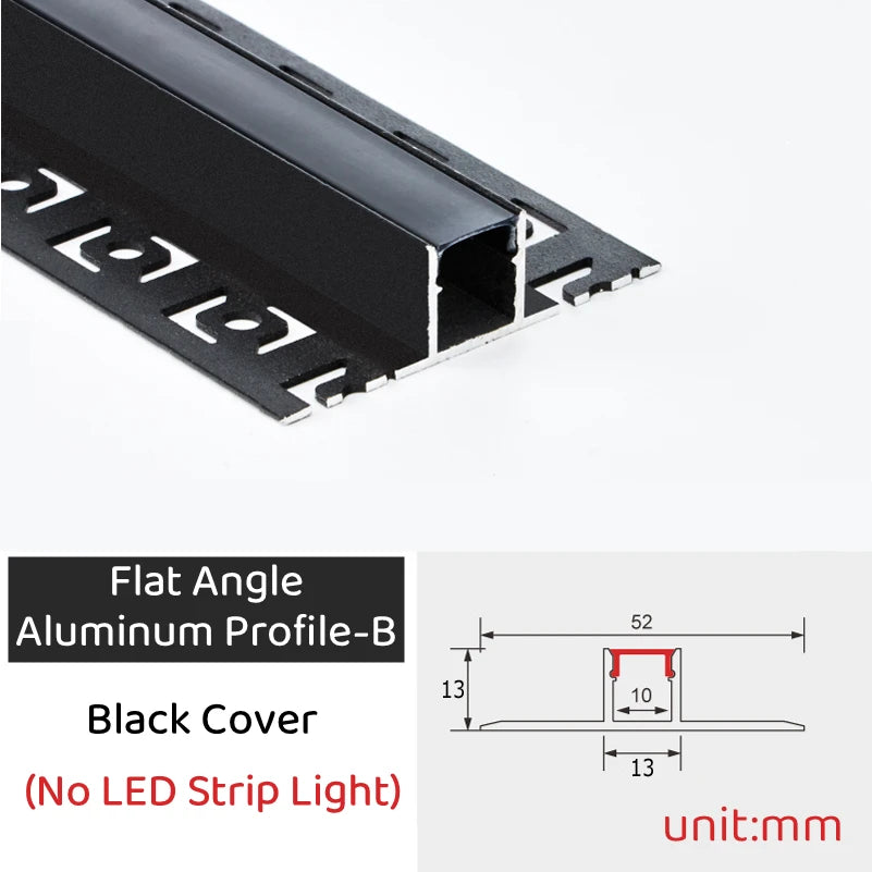 Rimless LED Aluminum Profile – Embedded Ceiling Drywall Channel