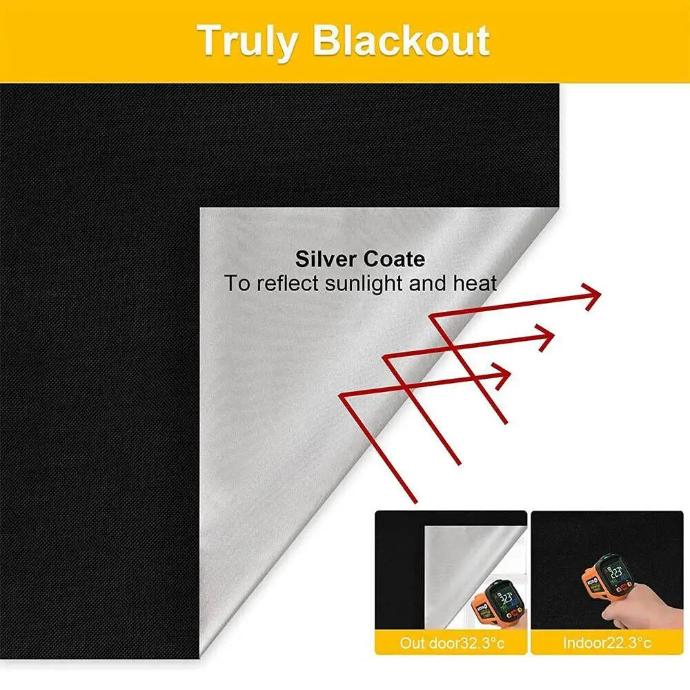 Blackout Window Blind – UV Block Thermal Insulated Travel Curtain
