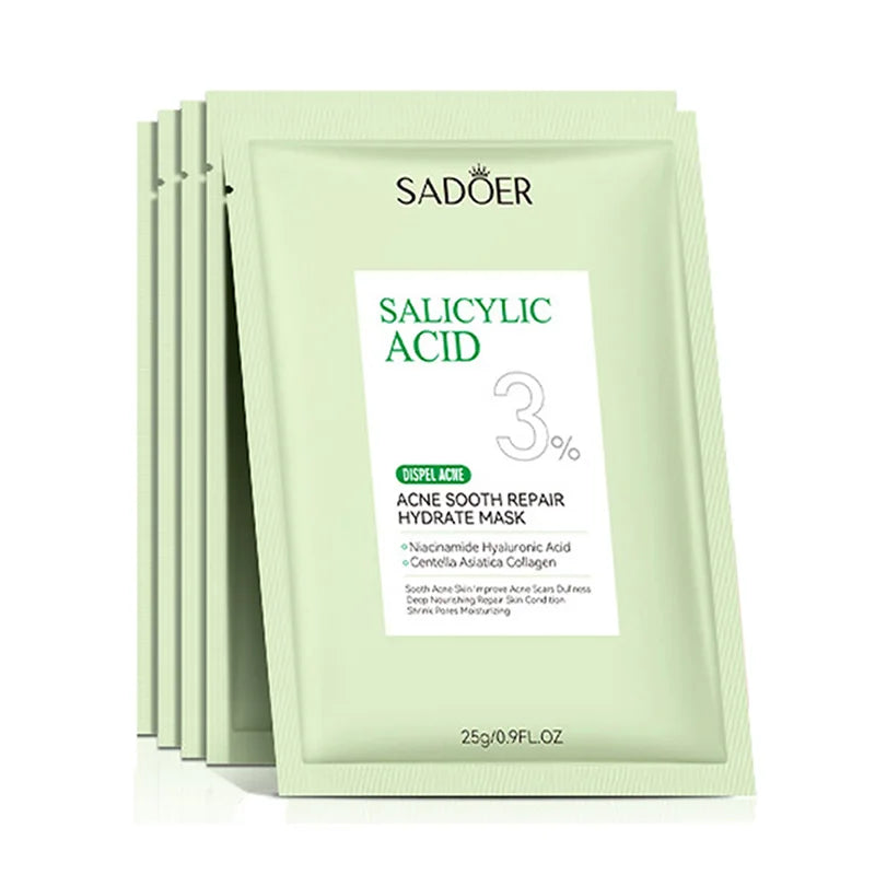SADOER Salicylic Acid Face Sheet Masks – 5-Pack Hydrating