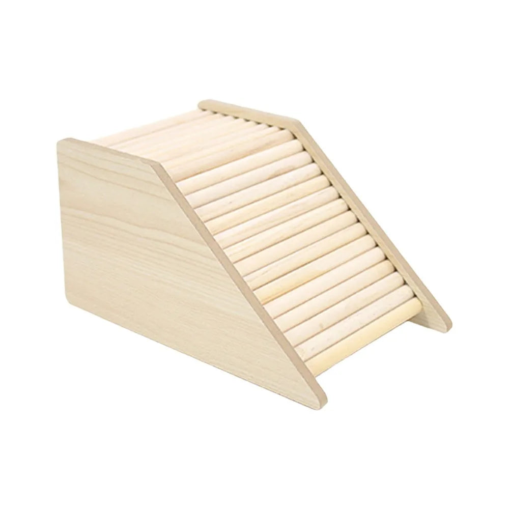 Wooden Hamster Climbing Ladder with Hiding Hole | Cage Decor