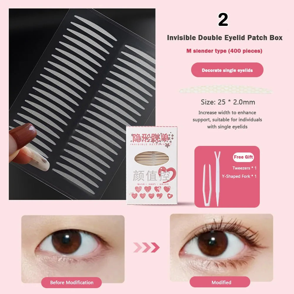 Double Eyelid Tape – Waterproof Invisible Strips 400 pcs