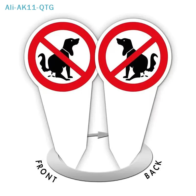 No Dog Poop Waterproof Yard Sign | Garden Stake Warning Sign