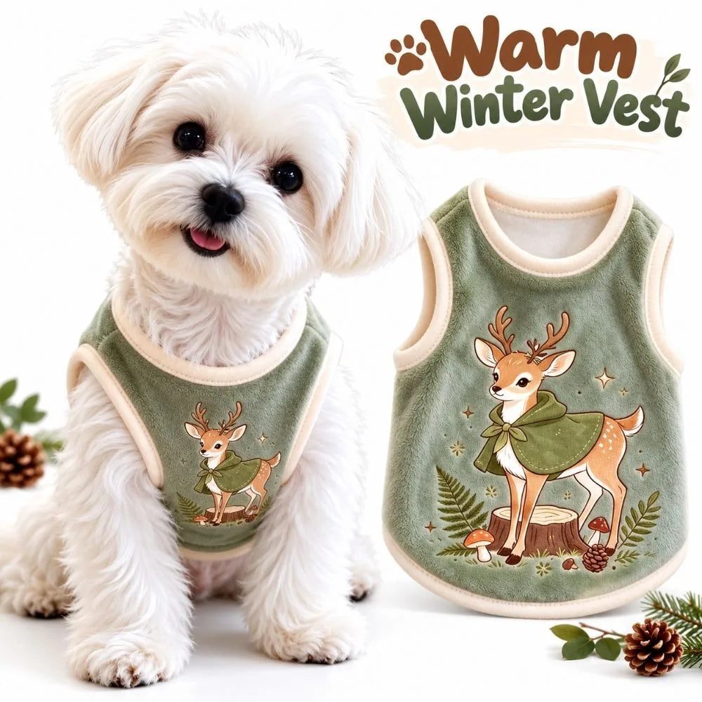 Cartoon Plush Dog & Cat Jumper – Soft Warm Pet Sweater