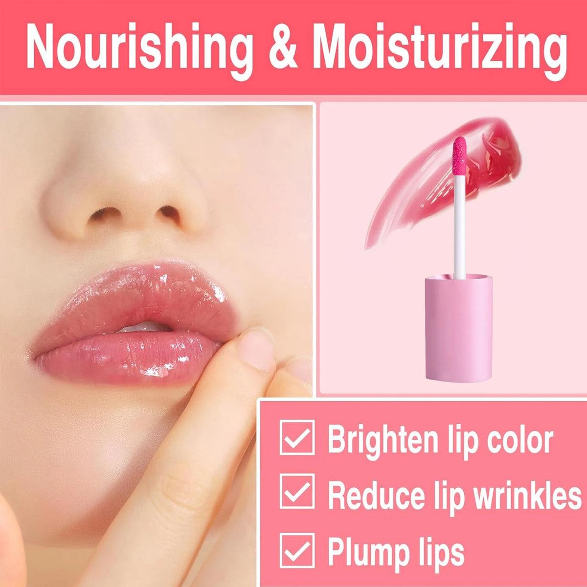 ZaiDoc Heart Lip Gloss Set – 8 Colors, Moisturizing & Shine