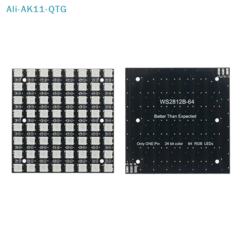 WS2812B 8x8 RGB LED Matrix Module – 64-Pixel Full-Color Board