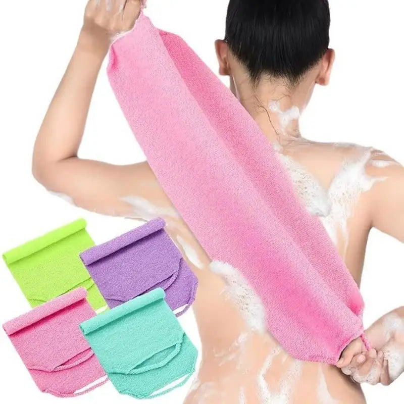 Exfoliating Back Scrubber Strap – Nylon Body Scrub Towel