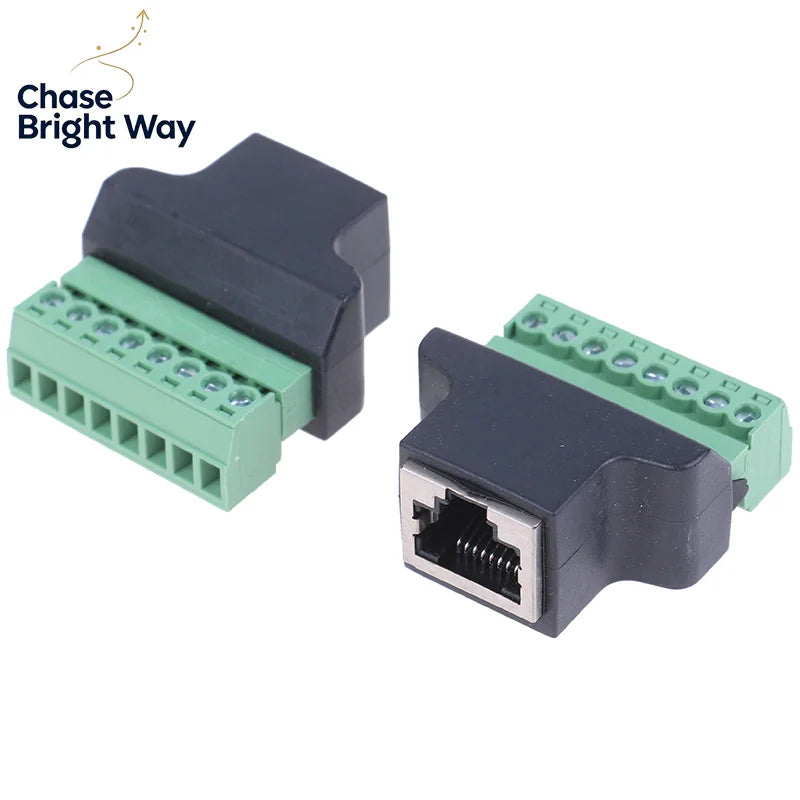 RJ45 to Screw Terminal Adapter – 8-Pin Female CCTV DVR