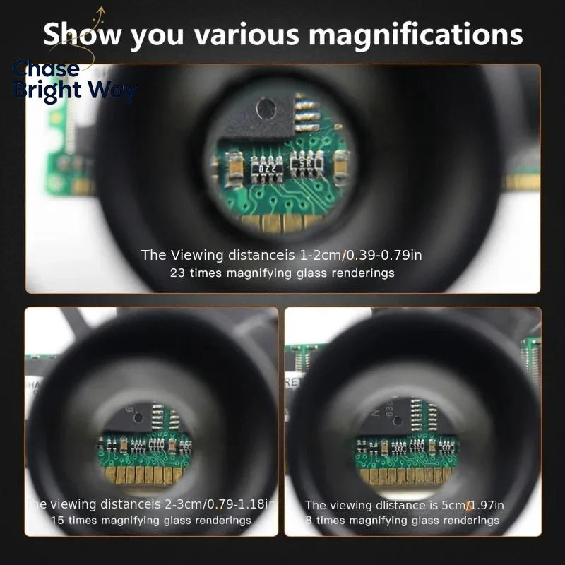 LED Headband Magnifier Glasses 8X 15X 23X – Jeweler Loupe