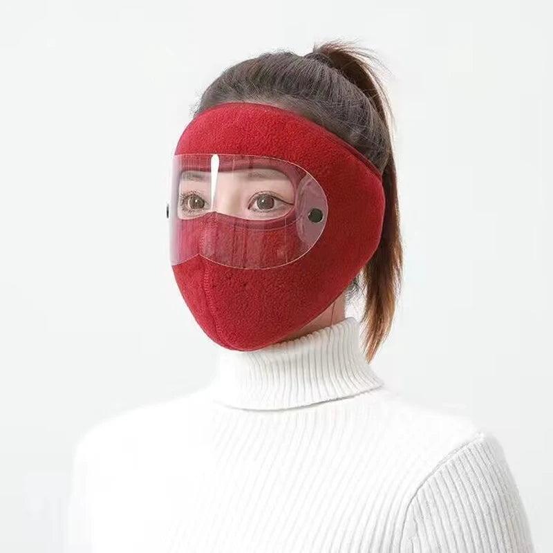 Winter Fleece Balaclava with Anti-Fog HD Goggles | Cycling Cap