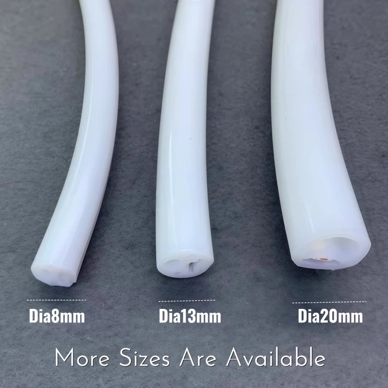 Round Neon LED Strip Light – Flexible Silicone Tube DC12V