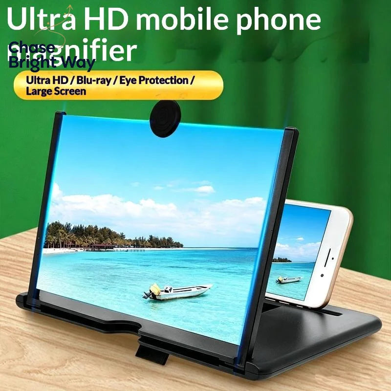 Foldable HD Phone Screen Magnifier – 3-4X Blue Light Filter