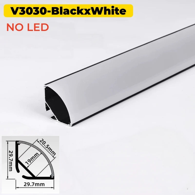 V-Shape 45° Corner LED Aluminum Channel Profile with Diffuser
