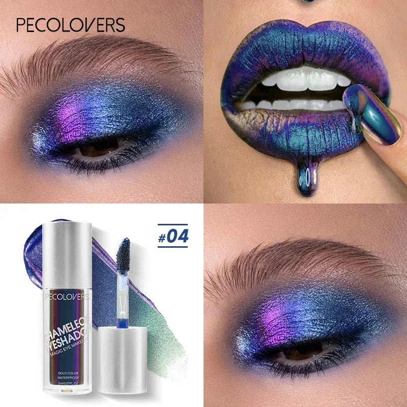 PECOLOVERS Chameleon Metallic Eyeshadow Stick – Aurora Chrome