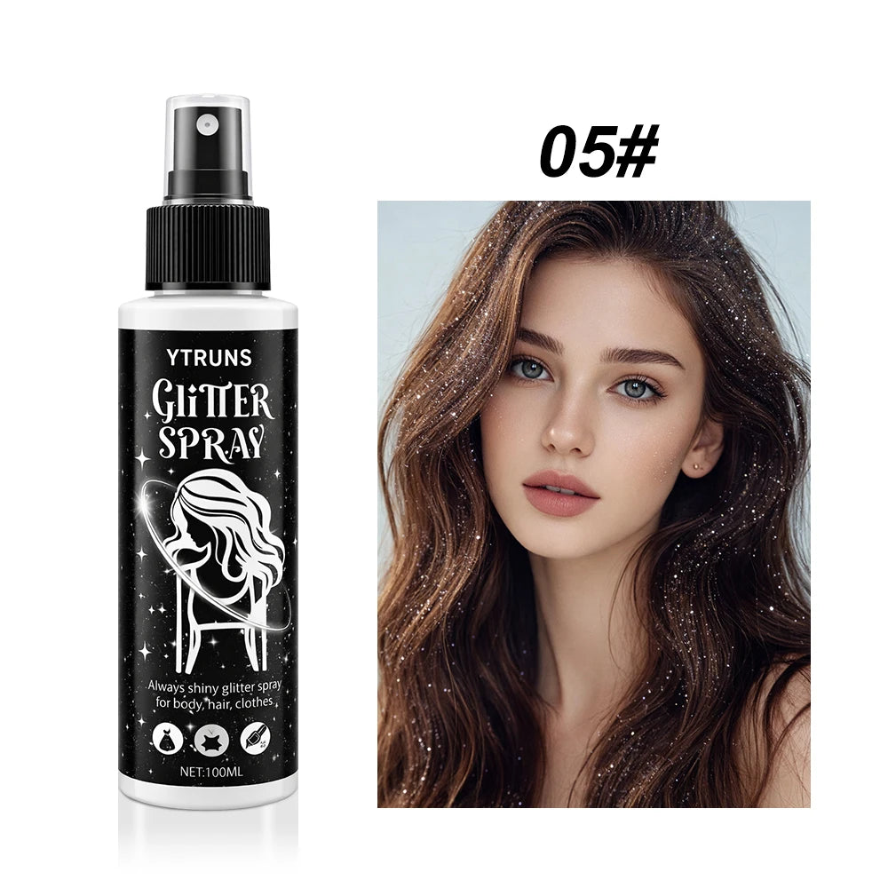 Silver Glitter Spray 100ml – Shimmer Mist for Hair Body & Clothes