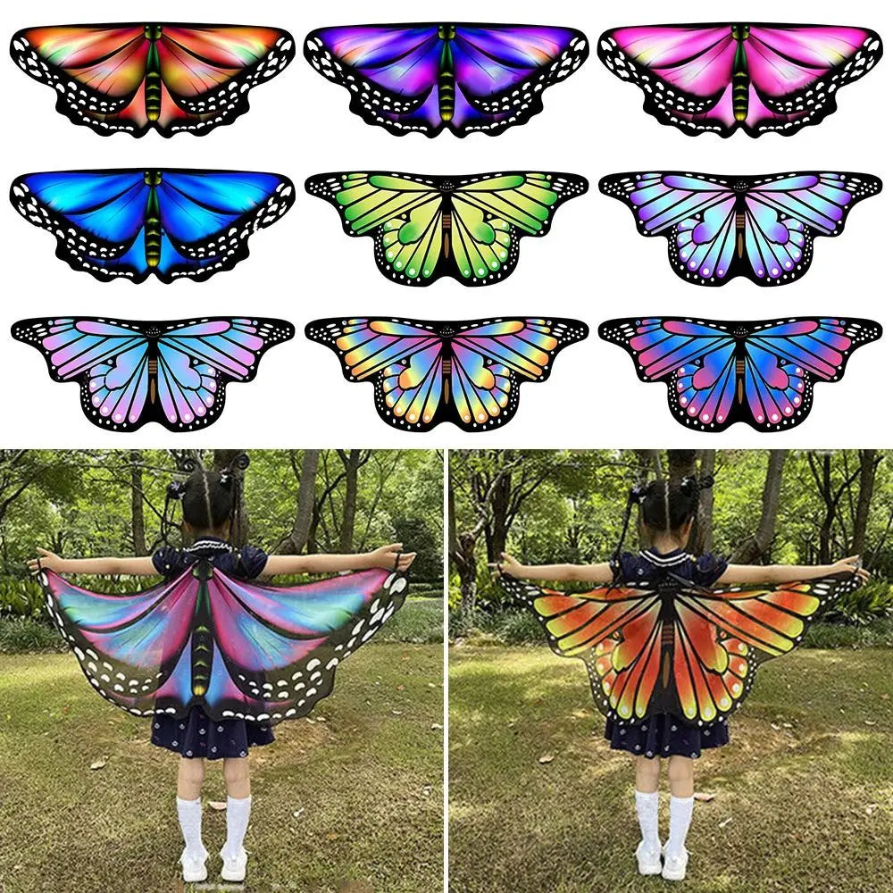 Kids Butterfly Wings Cape – Chiffon Costume Shawl for Parties