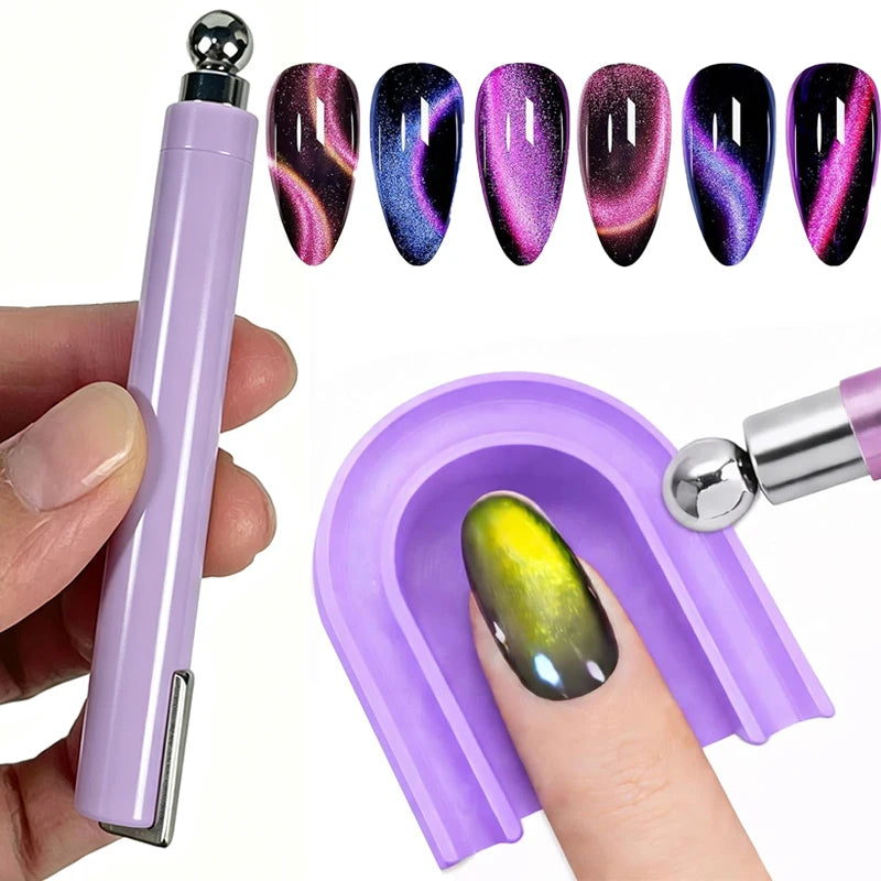 U-Shaped Cat Eye Nail Magnet Guide Tool – DIY Gel Polish