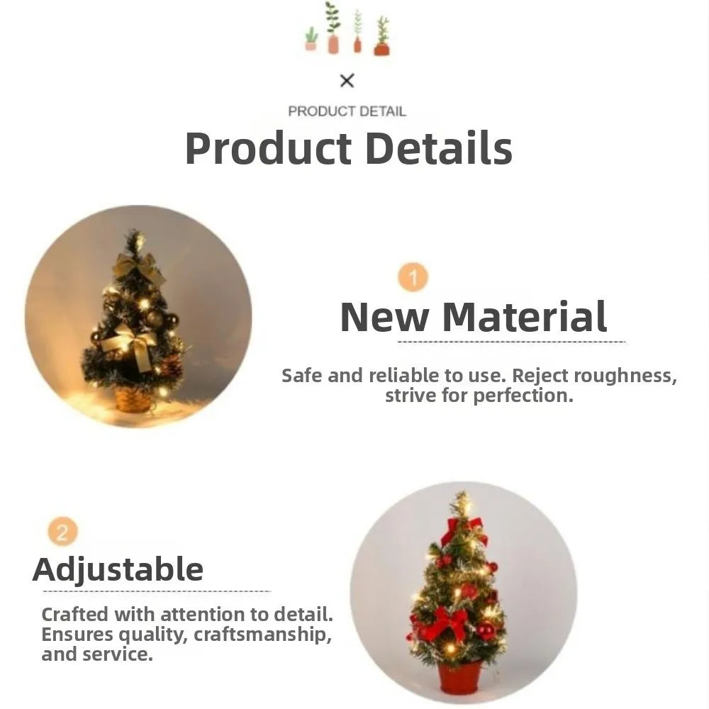 Mini Pre-Lit Artificial Christmas Tree 20cm | 3 Color Styles