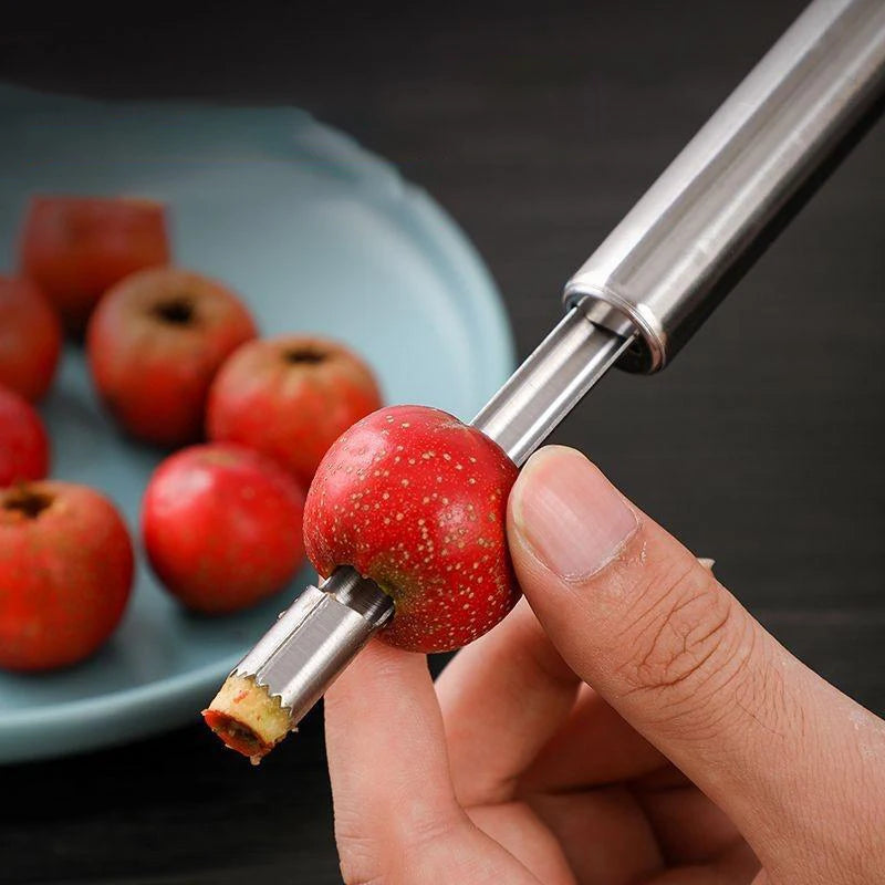 Stainless Steel Fruit Corer & Seed Remover – Apple, Pear, Dates