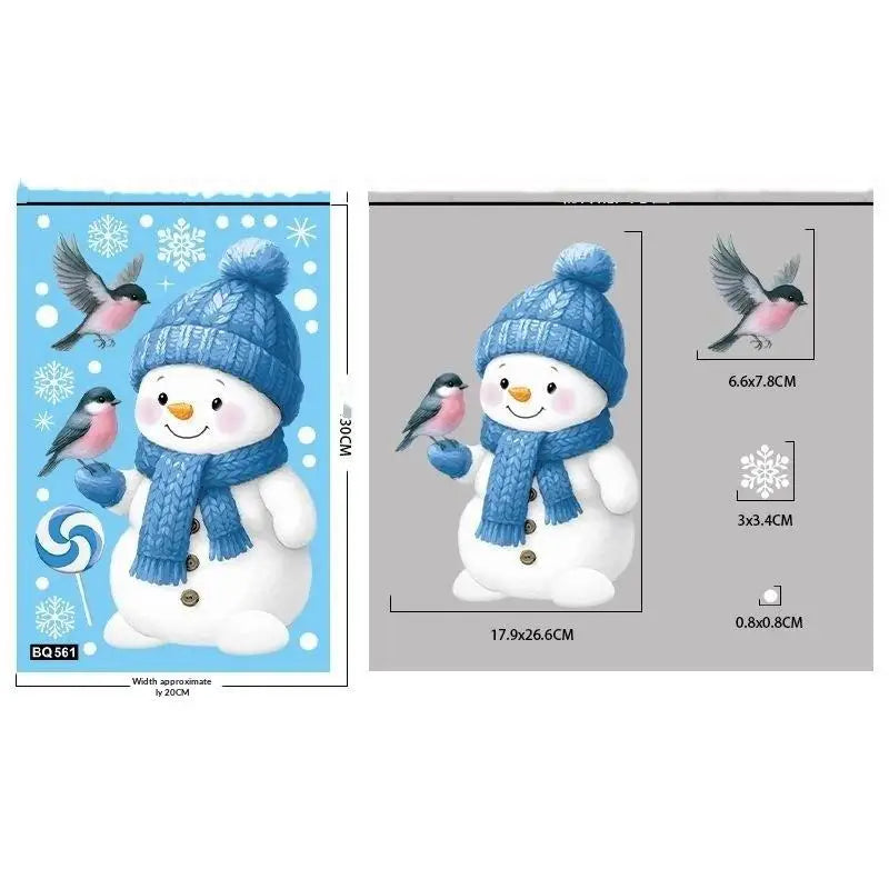 Christmas Window Clings – Removable Self-Adhesive PVC Decals