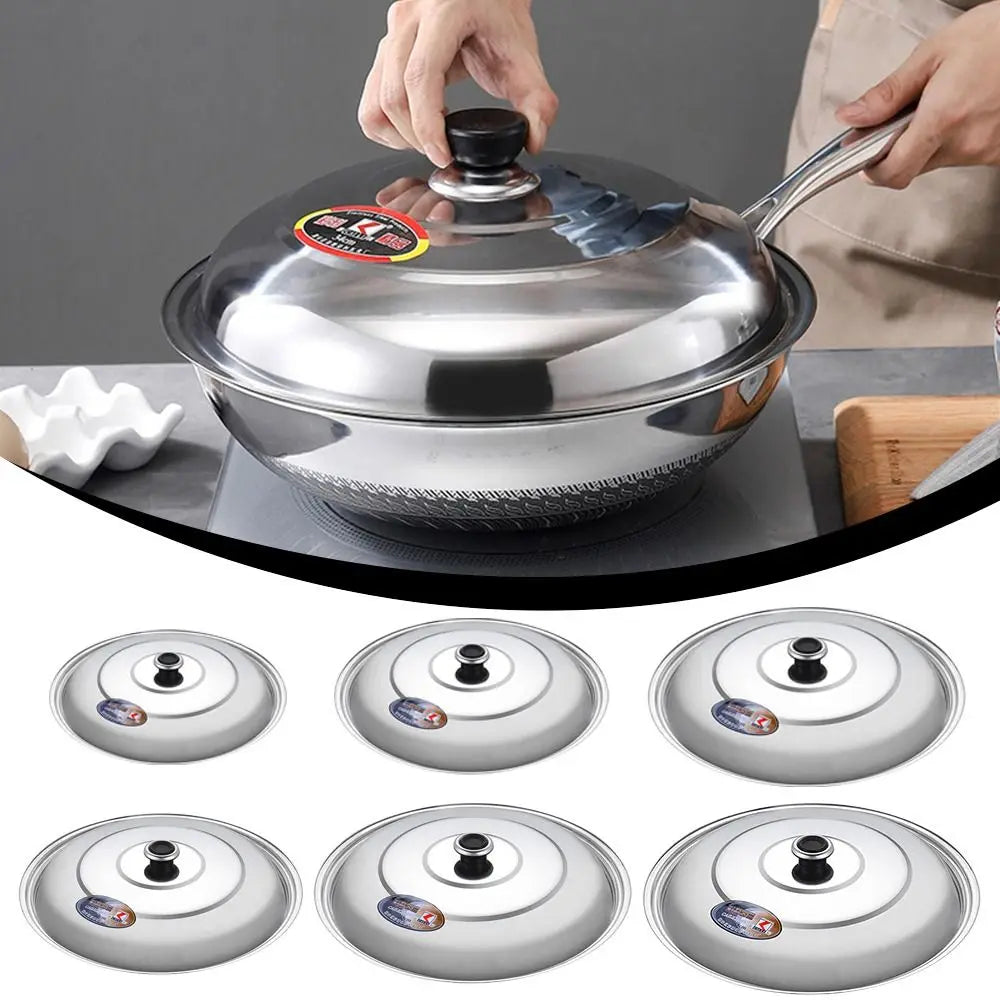 Universal 316 Stainless Steel Wok Pot Lid 30–42cm