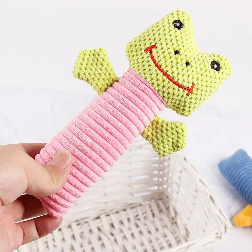 Plush Squeaky Dog Toy – Soft Interactive Sound Chew Toy