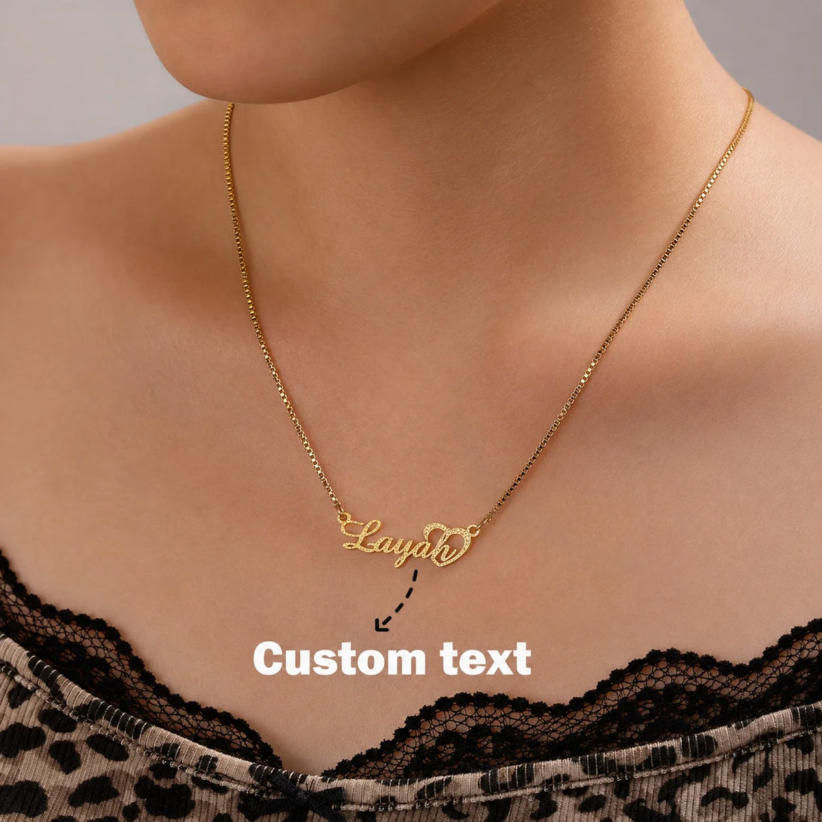 Custom Name Necklace – Personalized Stainless Steel Pendant