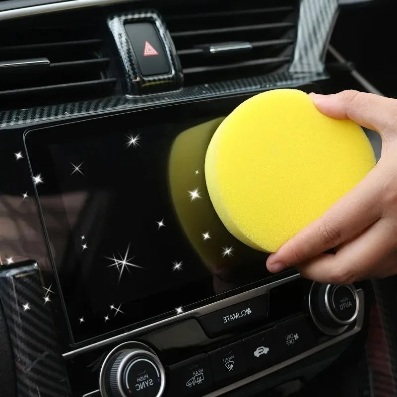 10-Pack Round Car Wash Polishing & Waxing Sponge Blocks