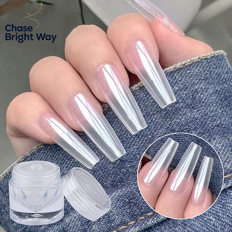 Aurora Chrome Nail Powder – Orange Mirror Glitter Pigment