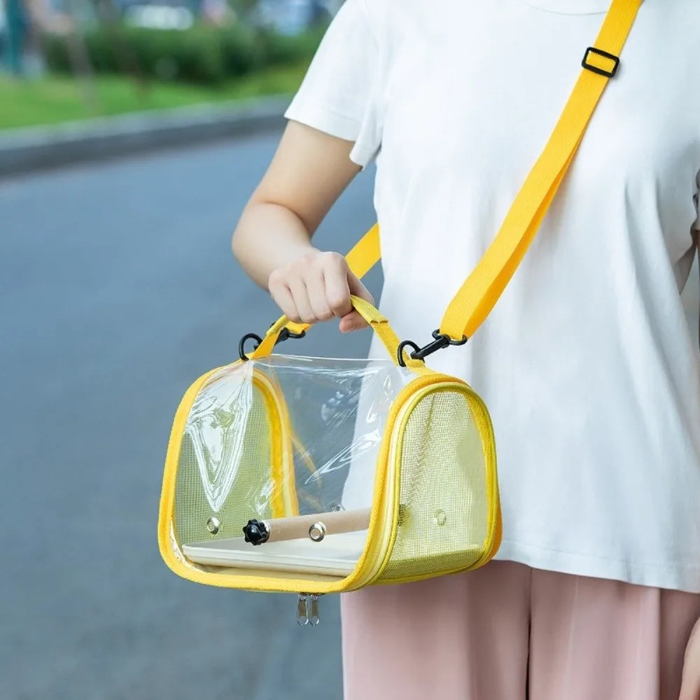 Foldable Breathable Mesh Bird Travel Carrier Cage | Portable