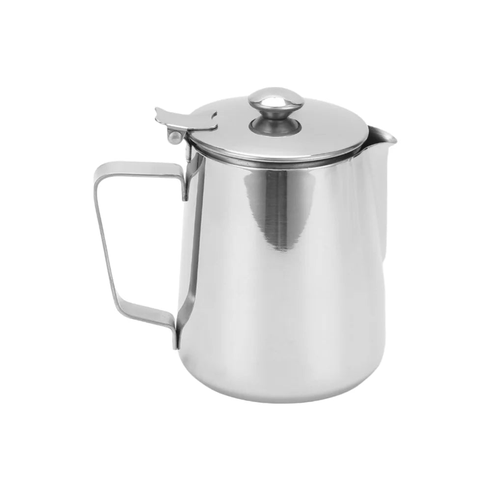 Stainless Steel Milk Frothing Pitcher with Lid – 600ml & 1500ml