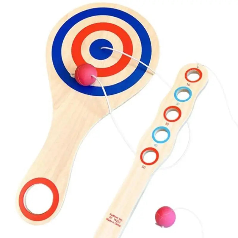 Wooden Paddle Ball with Elastic String – Coordination Toy