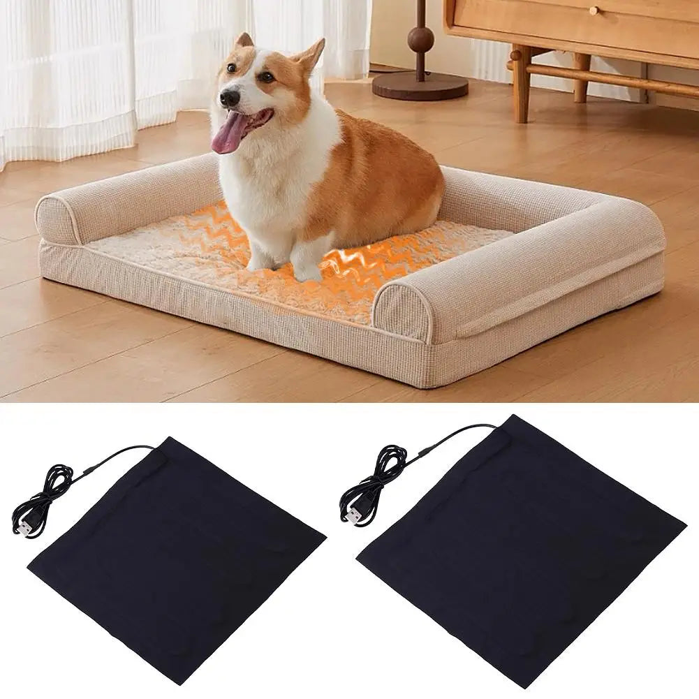 USB Pet Heating Pad – Waterproof Foldable Warm Mat for Cats & Dogs