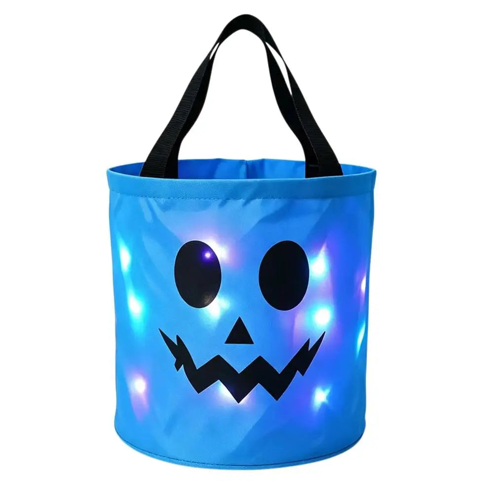 LED Light-Up Halloween Pumpkin Candy Bucket for Kids