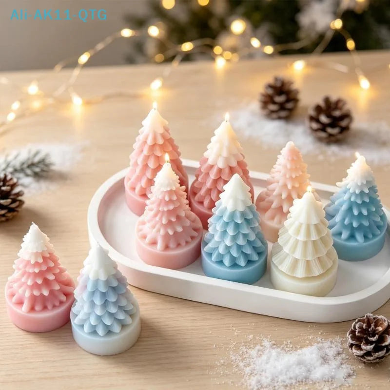 Mini Christmas Tree Silicone Mold – DIY Candle Soap Resin Craft