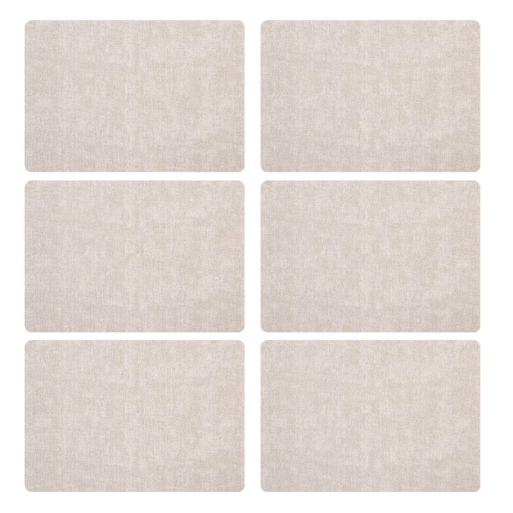 6-Piece Faux Leather Placemats – Waterproof & Heat Resistant