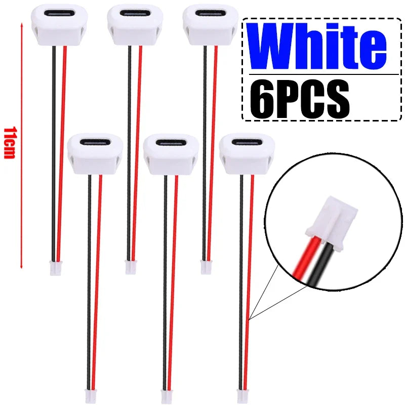 USB-C Waterproof Pigtail Cable – Female Chassis 2-Pin Solder