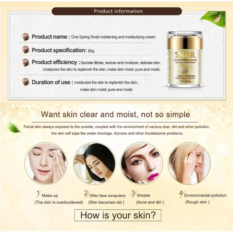 Snail Collagen Skincare Set – Anti-Aging Face & Eye Serum