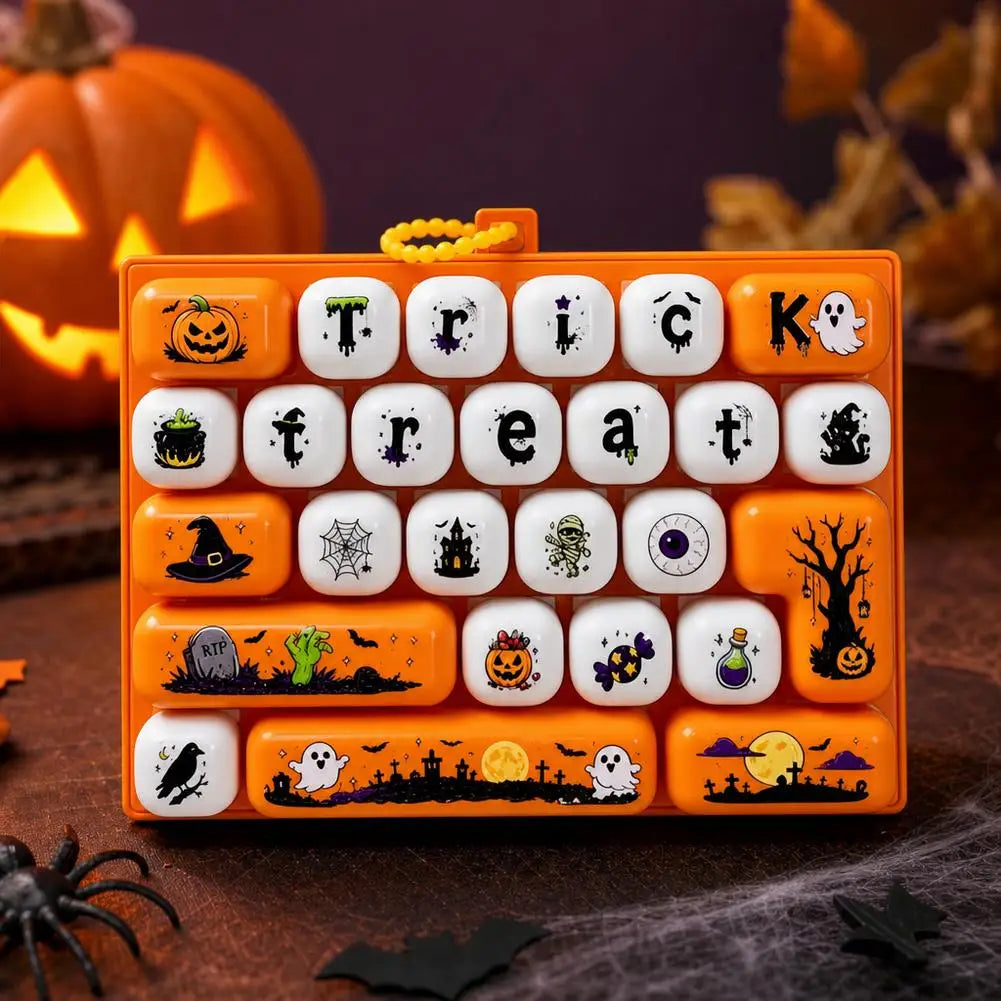 Halloween 26-Key Keyboard Fidget Keychain Pendant Toy | Tactile