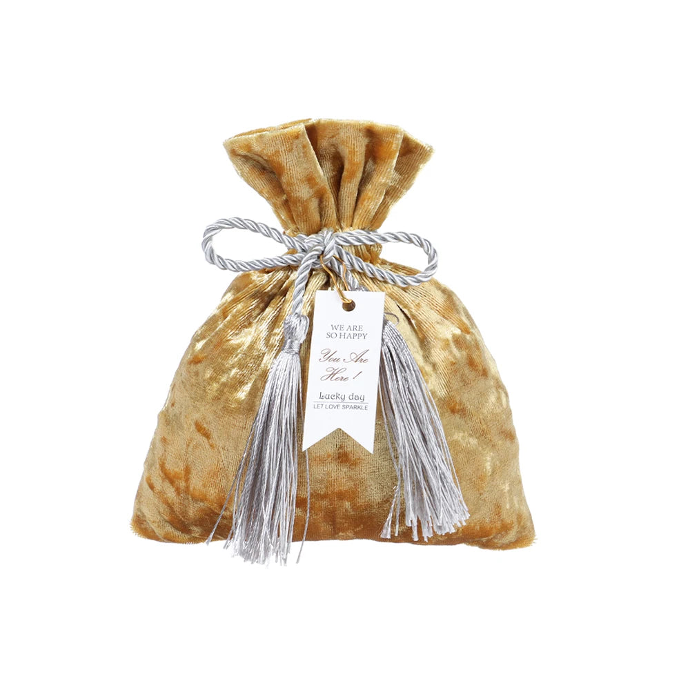 Velvet Drawstring Candy Bags – Tassel Gift Pouches for Weddings