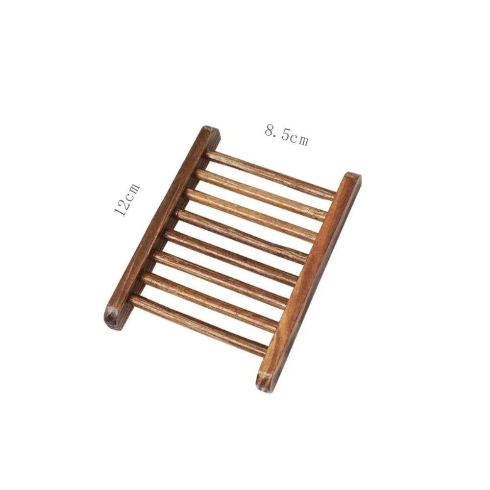 Natural Pine Wood Soap Dish – Slatted Quick-Drain Soap Tray
