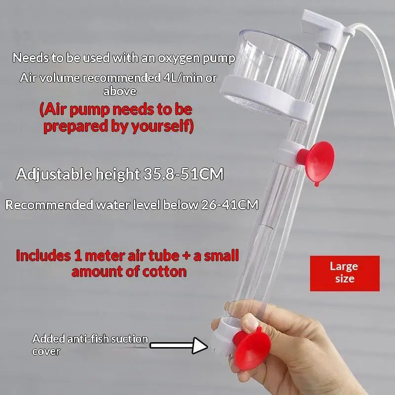 Telescopic Aquarium Air Lift Filter & Oxygenation System Set