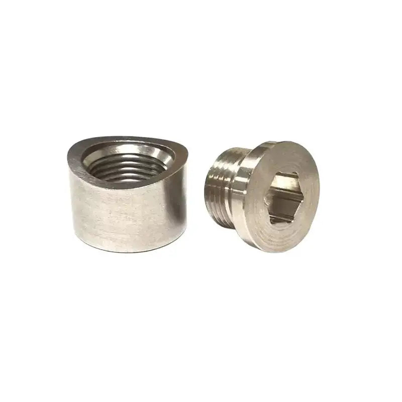 M18x1.5 Stainless Steel O2 Sensor Bung Weld Plug & Nut Kit